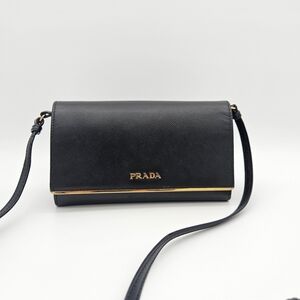 Authentic Prada Saffiano Leather Shoulder Bag #4296M